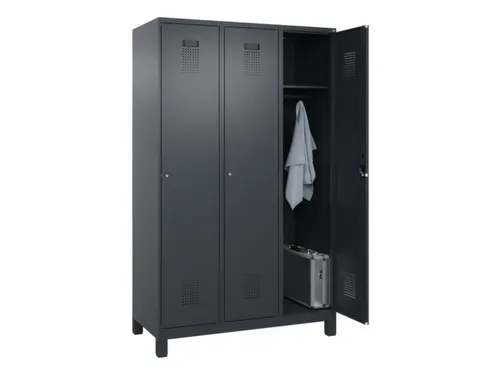 locker,HxBxD 1950x1200x500mm,3vak,vak B 400mm,cil.-slot,voeten