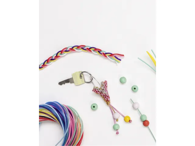 Scoubidoo touwtjes Folia 100cm 100 stuks assorti kleuren