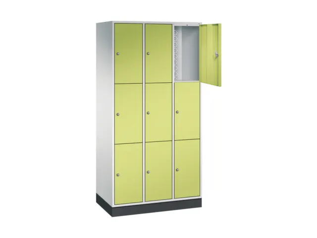 lockerkast,RAL 7035/RDS1108060,HxBxD 1950x920x500mm,3x3vakken
