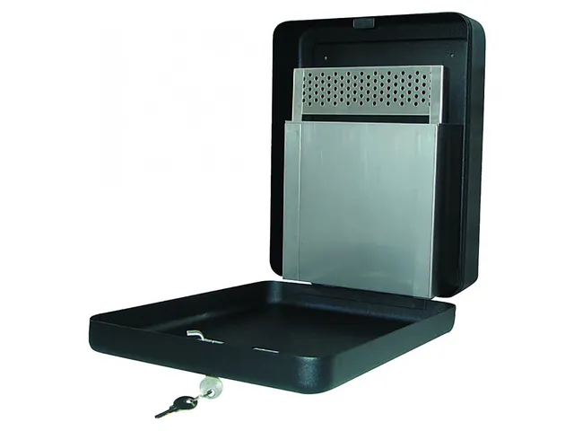 Wandasbak staal 24x30x9cm 3L met 2 sleutels