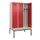 locker met bank,voor scheiding van kleding,HxBxD 2120x1200x815mm,3vak