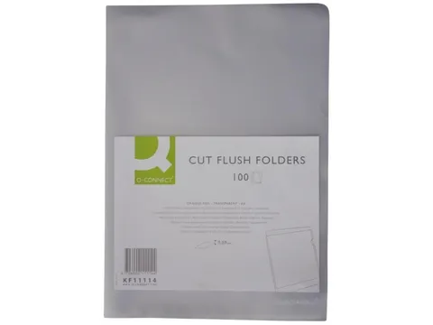 L-map A4 Transparant PP Gekorreld 0.09mm Pak 100 Stuks