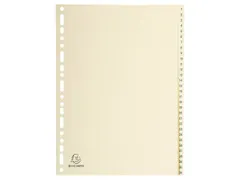 Tabbladen karton 155 gram 31 tabs 1-31 ivoor