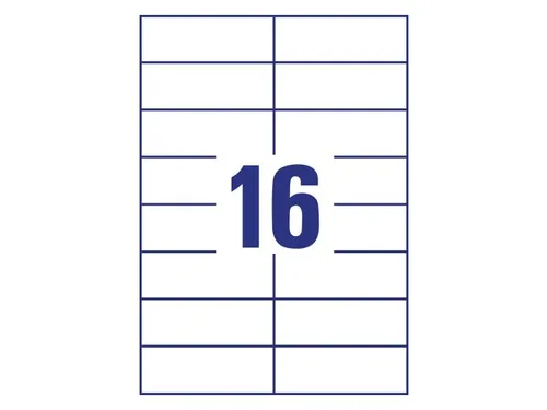 Etiket Avery Zweckform 3484-200 105x37mm wit 3200stuks