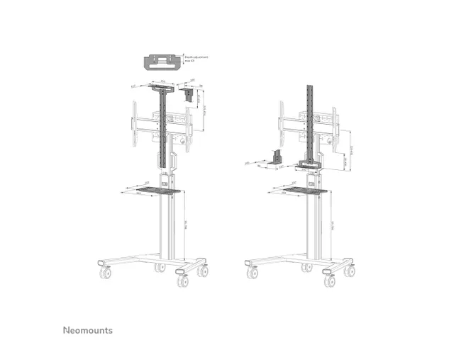 Neomounts MOVE AV1-825BL Videobar en multimedia kit - max 9 kg - unive