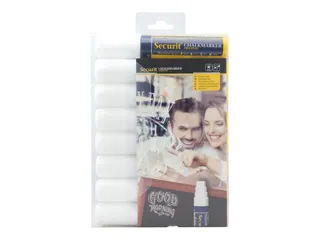 Krijtstift Securit Sma-720 Blokpunt 7-15mm Wit 8 Stuks - 5