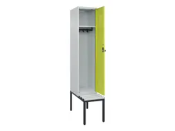 locker met bank,HxBxD 2120x400x815mm,1vak,vak B 400mm,draaigrendel