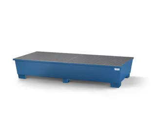 opvangbak,v. 2xIBC,opvangvol. 1000l,HxBxD 585x2200x1300mm,m. rooster - 1