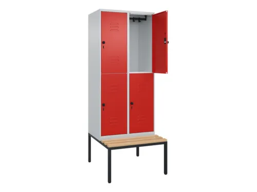 Dubbeldekse dekenkist,HxBxD 2120x800x815mm,2x2vak.,vak B 400mm