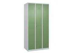 locker,HxBxD 1850x900x500mm,3vak,vak B 300mm,cil.-slot,staand op vloer