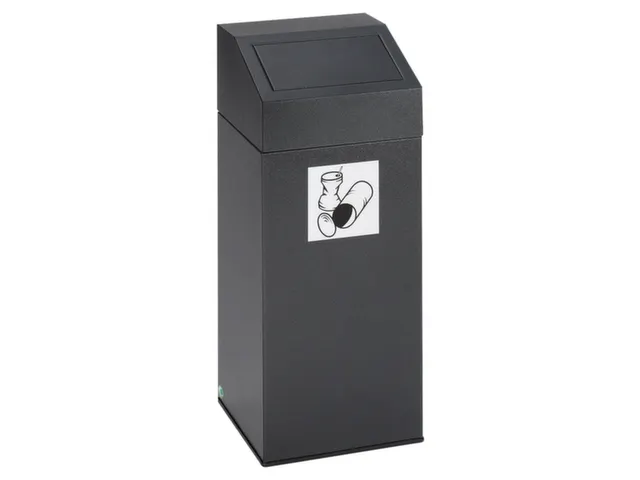 Afvalverzamelaar 45 Liter 790X320X320Mm Sticker Metaal Antiekzilver