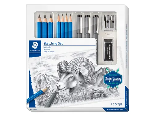 Potlood Staedtler Lumograph 100 Design Journey schetsset 12-delig