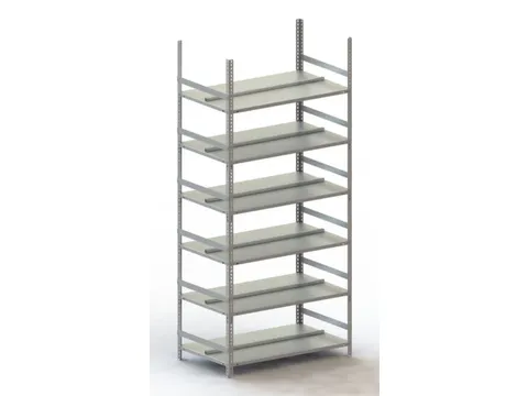 Schroefstelling Basisveld Ral7035 1850x1004x604mm 6legborden 80kg