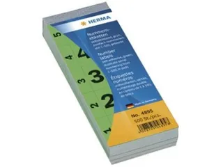 Herma Nummerblok Zelfklevend 1-500 Groen 28x56mm - 1