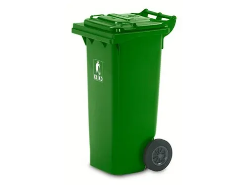 Vuilcontainer PE 80 liter HxBxD 930x448x530mm met wielen groen