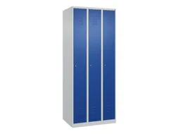locker,HxBxD 1850x750x500mm,3vak,vak B 250mm,cil.-slot,staand op vloer