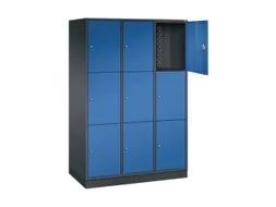 grootvolume-lockersysteem,HxBxD 1950x1220x600mm,3x3vakken,cil.-slot
