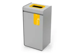 DURASORT Afvalbak sorteerunit 55L voor plastic Grijs Geel