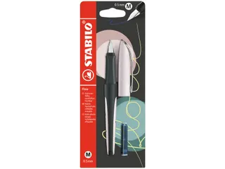 Vulpen STABILO Flow medium pastel rooskleurig blister à 1 stuk - 1
