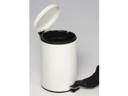 pedaalemmer,3l,HxØ 270x170mm,binnenbak kunststof,romp staal wit