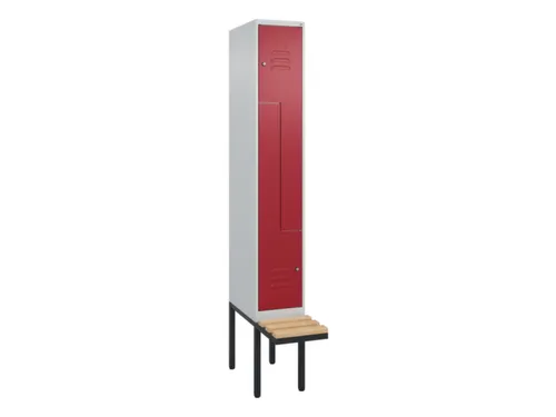 Z-garderobekast,HxBxD 2120x300x815mm,2vak,vak B 300mm,cil.-slot