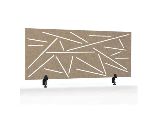 Akoestisch Bureaupaneel met patroon uitsnede 60x160cm Zand