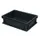 ESD-stapelbak,HxLxB 120x600x400mm,22l,PP,zwart,Wanden gesloten