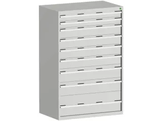 ladekast HxBxD 1600x1050x750mm 9laden zware lasten RAL7035 - 1