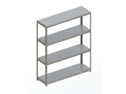 Breedvakstelling 2470x2000x600mm Vaklast 500kg 4 Stalen Legborden