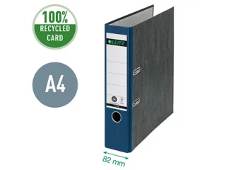 Ordner Leitz 1080 A4 80mm blauw gewolkt 100% gerecycled karton - 4