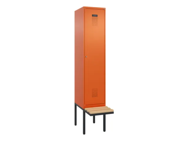 locker met bank,voor scheiding van kleding,HxBxD 2120x400x815mm,1vak