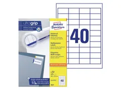 Etiket Avery Zweckform 3657 48.5x25.4mm wit 4000stuks