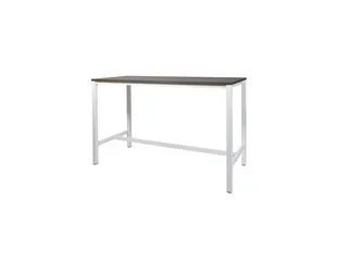 Domino Basic Statafel 160x80x110cm Logan Eiken Onderstel Wit - 1