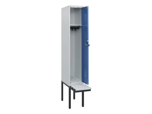 locker met bank,HxBxD 1950x300x815mm,1vak,vak B 300mm,draaigrendel
