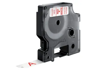 Labeltape Dymo LabelManager D1 polyester 12mm rood op wit - 2