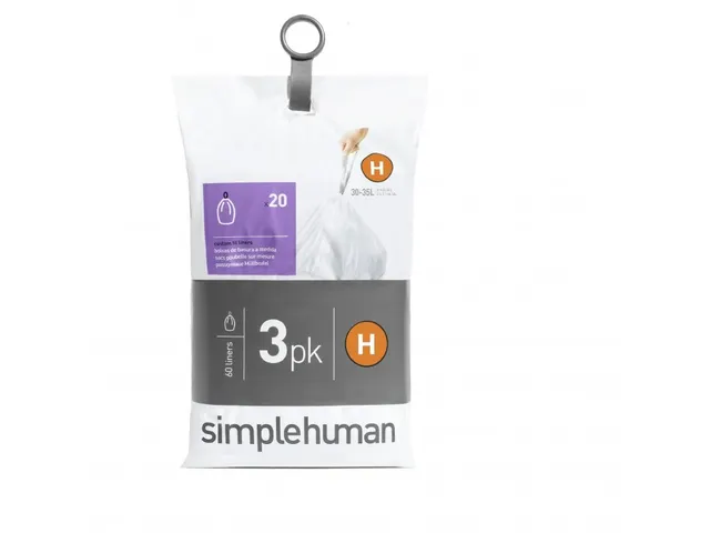 Afvalzakken Pocket Liner 30 Liter (h) wit, Simplehuman