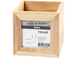Pennenbakje met fotoframe Creativ Company 10x10x10cm hout - 2