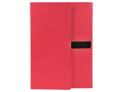 Map uitrekbare rug+3 klep klittenb rood