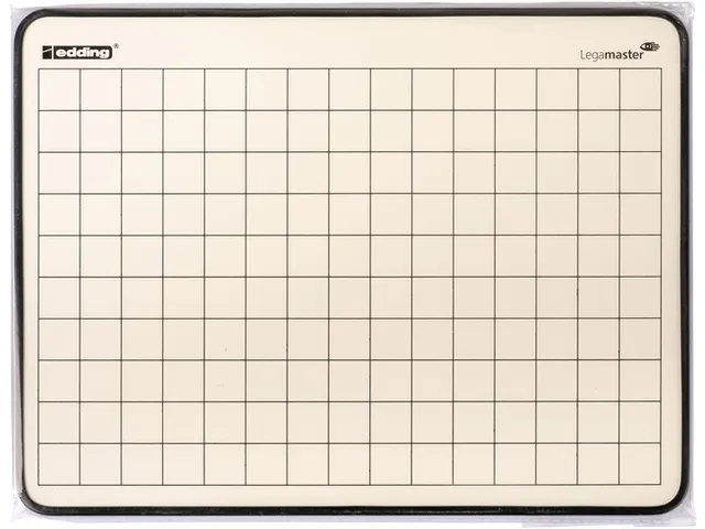 Wisbord Legamaster emaille staal geruit + blanco