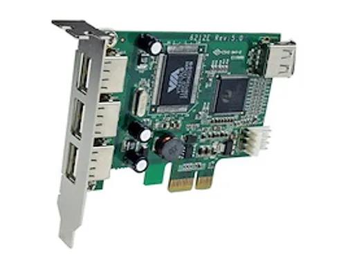 4-poort PCI Express Low Profile High Speed USB-kaart