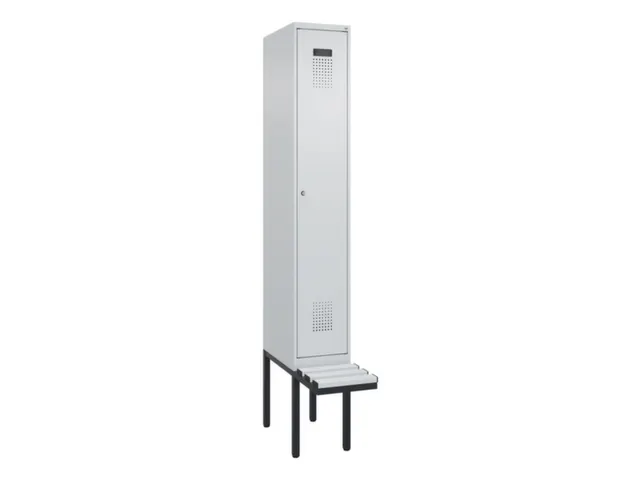 armoire vestiaire avec banc noir et blanc,HxlxP 2120x300x815mm