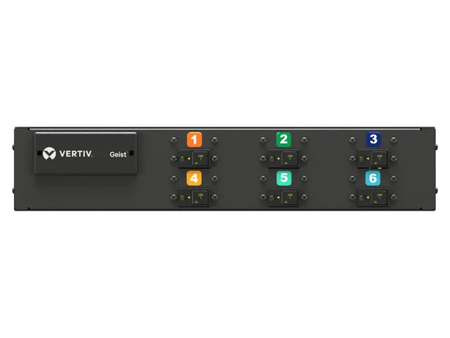 Vertiv U1071L, Basis, 2U, Horizontaal, Zwart, 18 AC-uitgang(en), C13 s