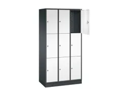 lockerkast,HxBxD 1950x920x500mm,3x3vakken,cil.-slot,sokkel