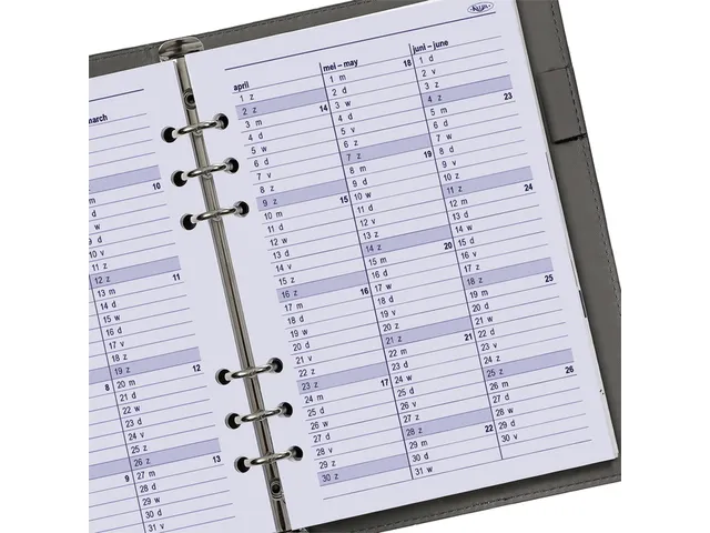 Agendavulling 2027 Kalpa A5 1dag/1pagina
