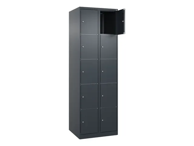 lockerkast,HxBxD 1850x600x500mm,2x5vakken,vak B 300mm,cil.-slot