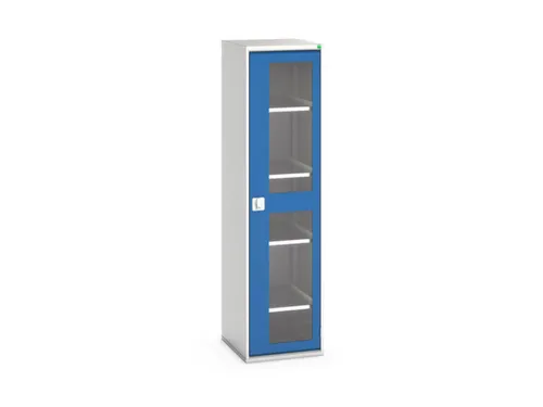 vitrinekast 2000x525x550mm 4xStalen bodem romp RAL7035 front RAL5010