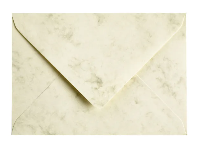 Envelop Papicolor C6 114x162mm Marble Ivoor Gegomd