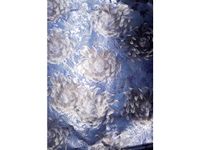 Cadeaupapier Kangaro metallic Blauw. Bloem/Uni/Bloem 3 rol à 70 x 150