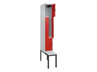 Z-garderobekast,HxBxD 2120x300x815mm,2vak,vak B 300mm,draaigrendel - 2