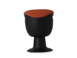 Kruk Kantelbaar Ergonomische Comfortstoel Oranje Stof Zwart Kunststof